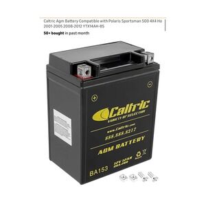 Cal-Tric BA153 AGM Battery 12V 12AH 200CCA Powersports ATV UTV Motorcycle
